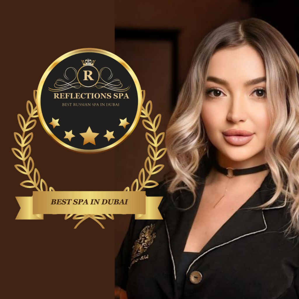 therapist Victoria with award best spa in dubai